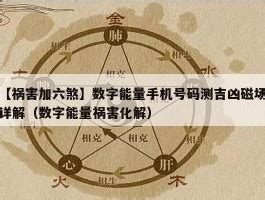 祸害加六煞|水痕数字能量学，六煞+伏位、六煞+祸害数字能量组合综合解析